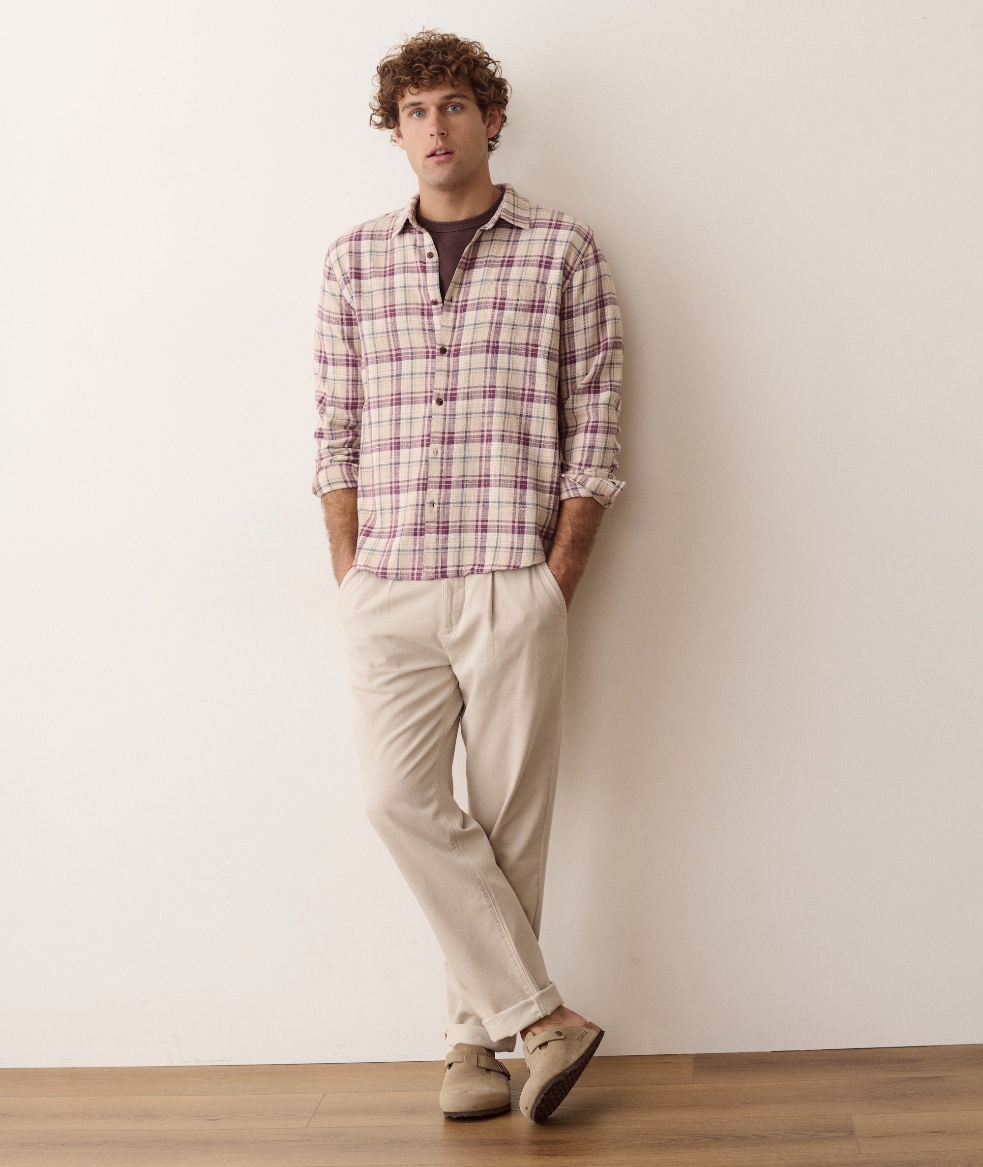 Stretch Selvage Long Sleeve Shirt