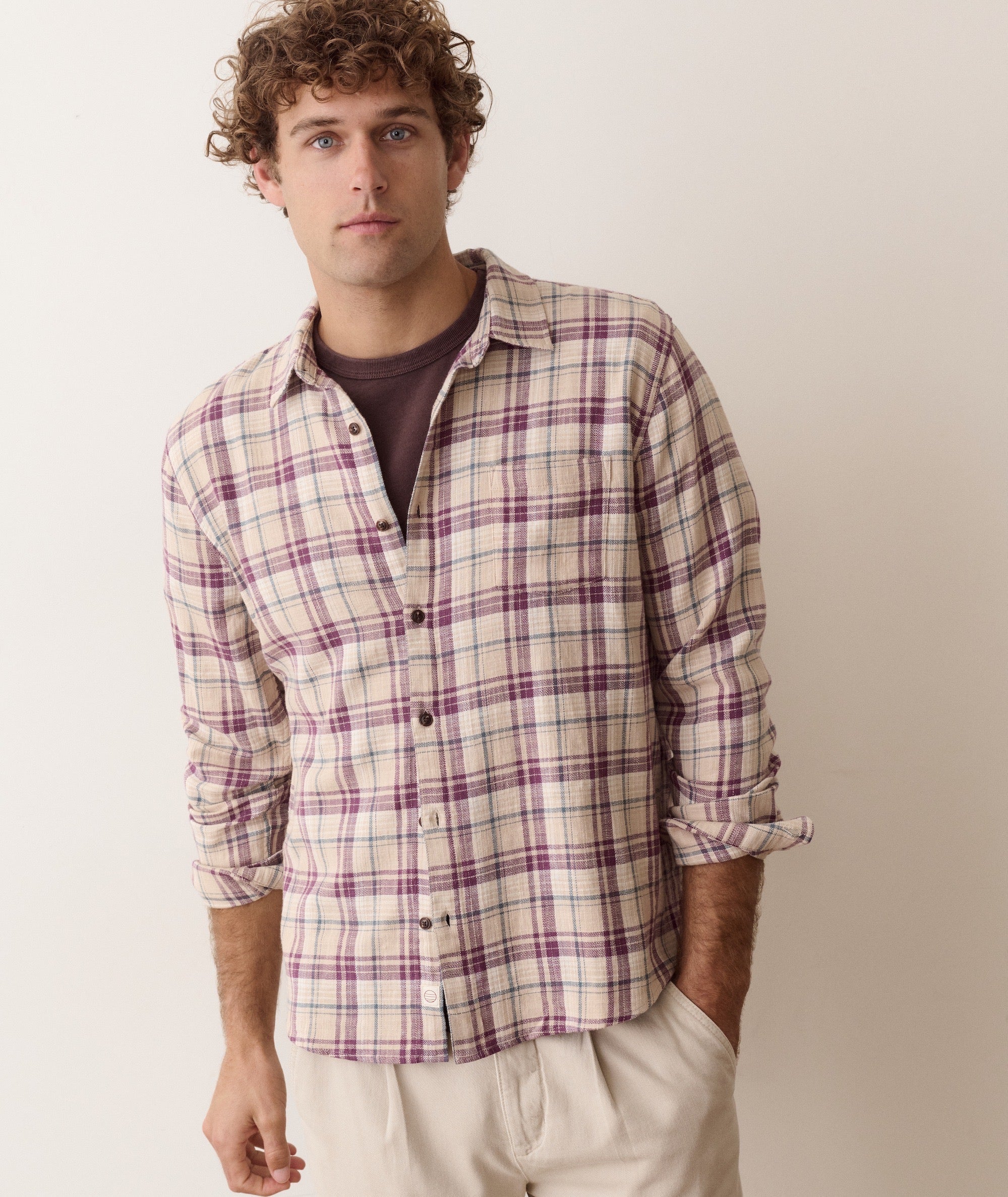 Stretch Selvage Long Sleeve Shirt