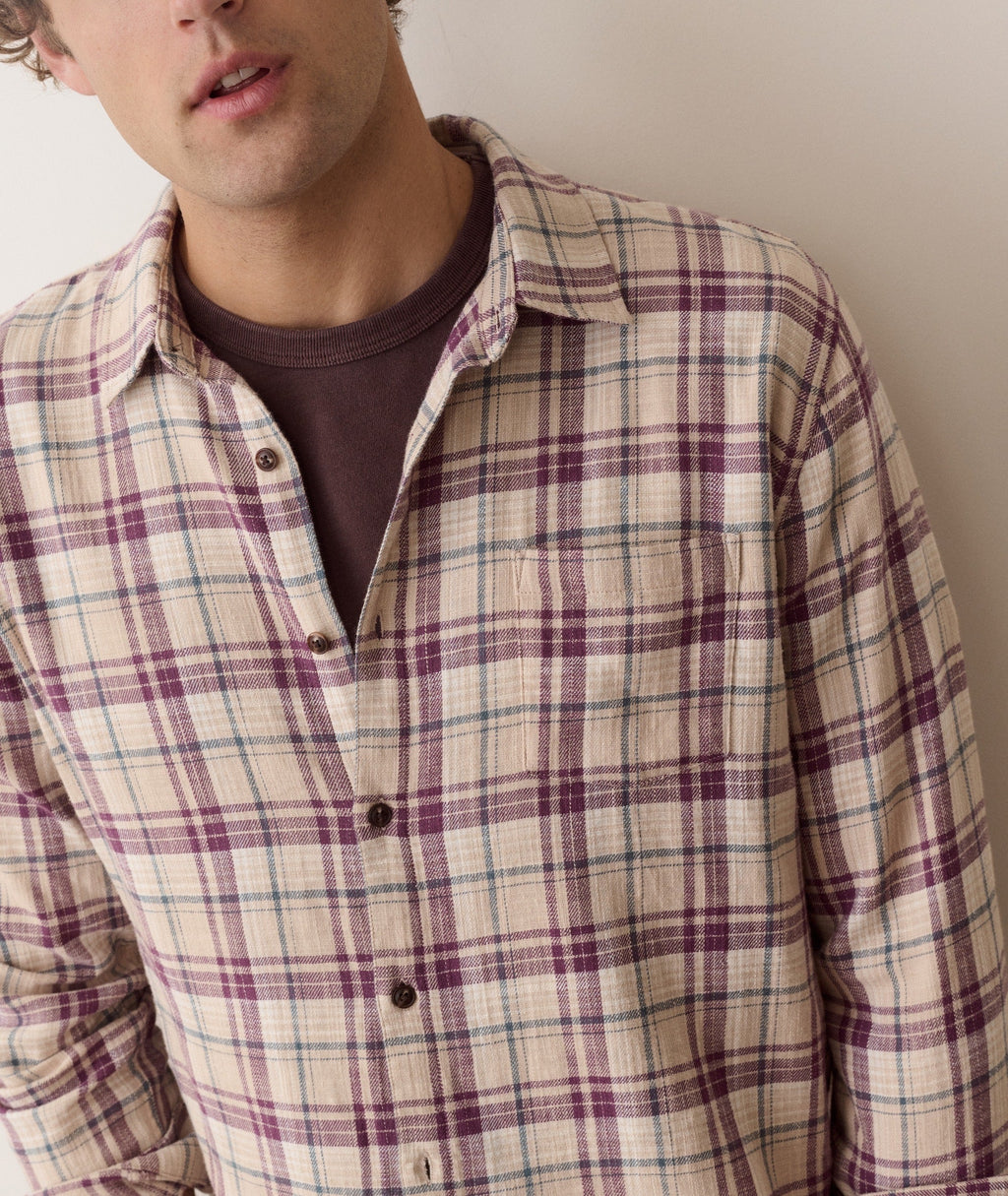 Stretch Selvage Long Sleeve Shirt