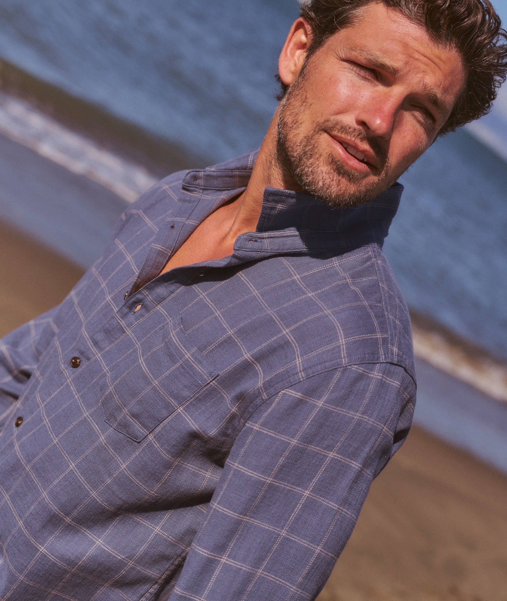 Stretch Selvage Long Sleeve Shirt