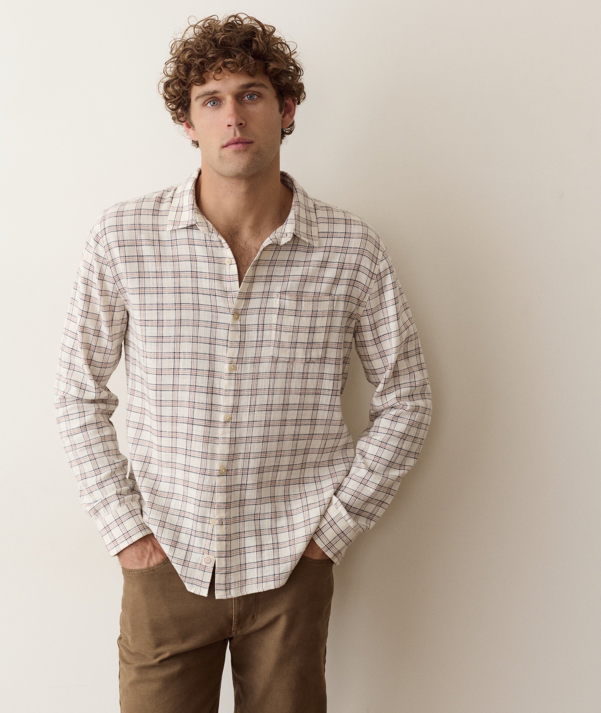 Stretch Selvage Long Sleeve Shirt