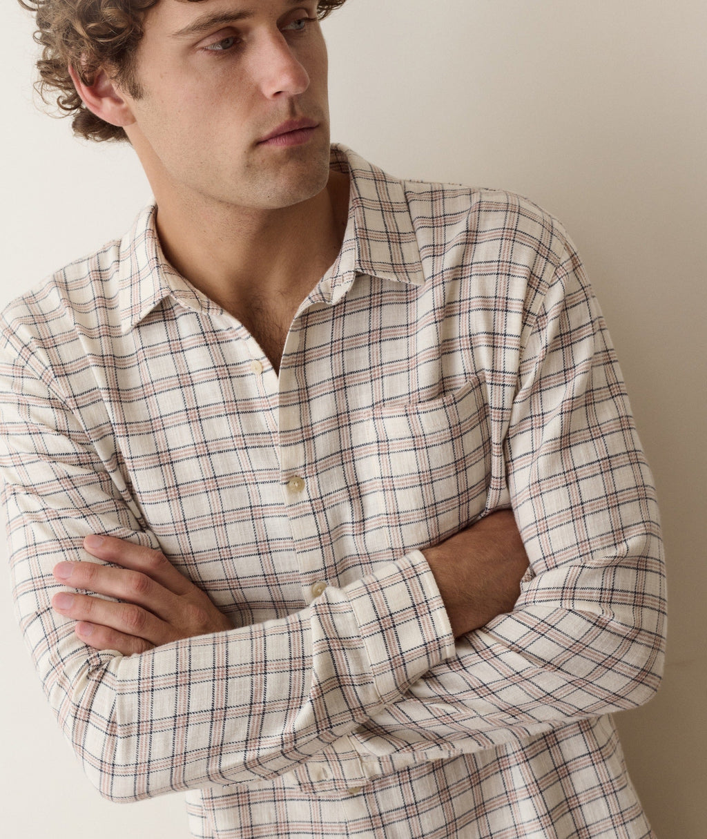 Stretch Selvage Long Sleeve Shirt