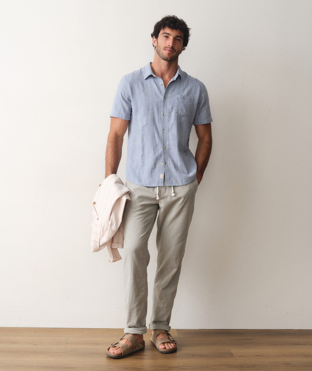 Stretch Selvage Short Sleeve Shirt