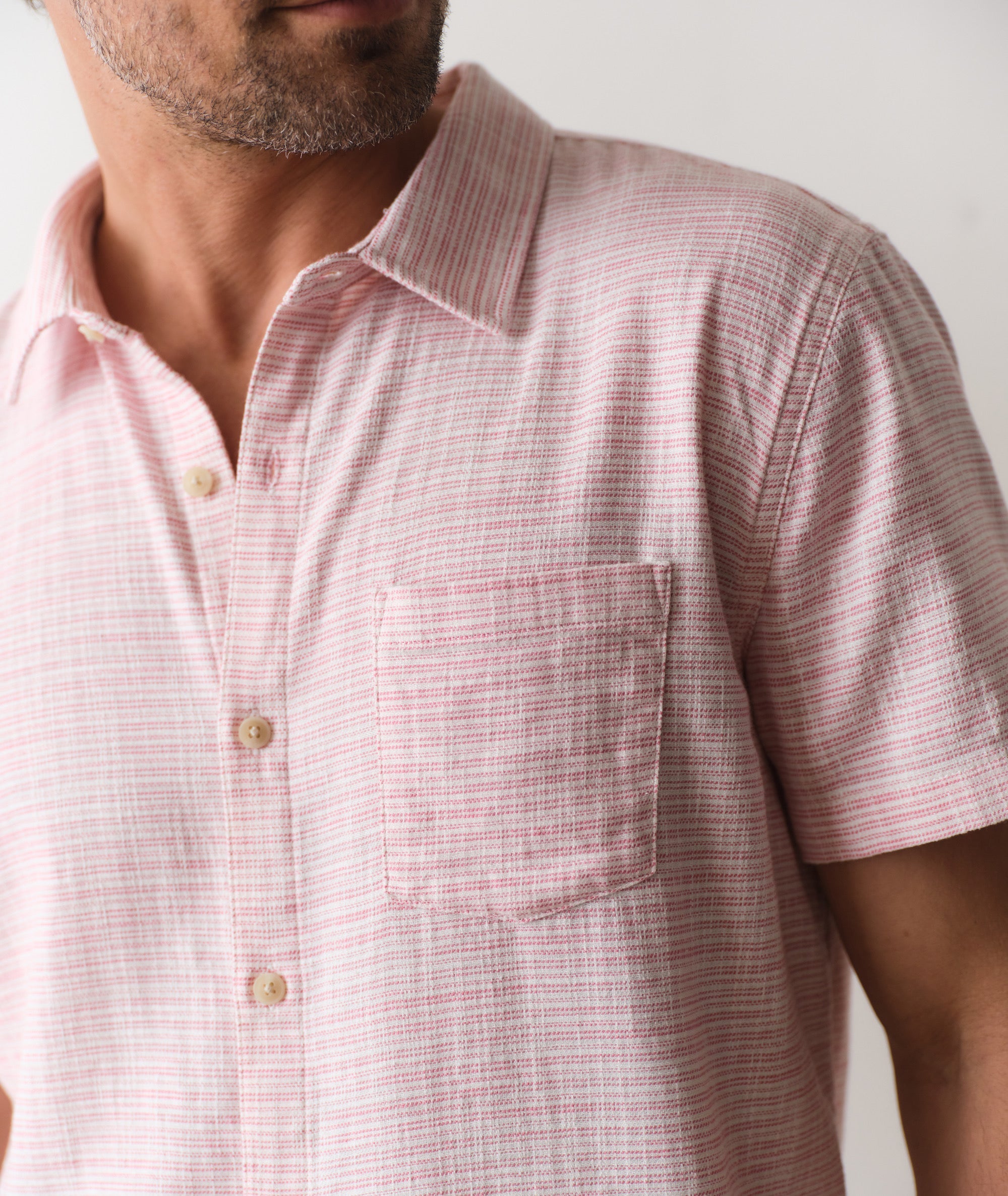Stretch Selvage Short Sleeve Shirt