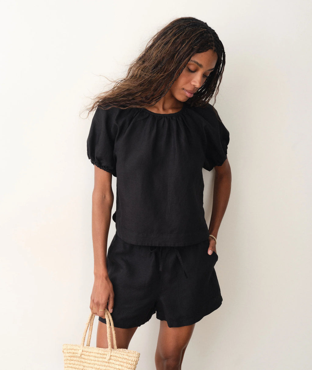 Linen Drawstring Short